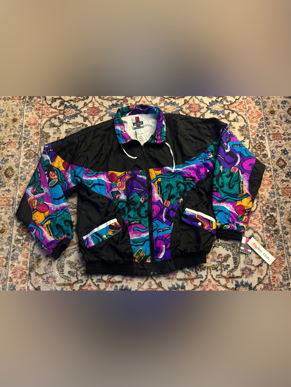 1990s Active Exposure Graphic Windbreaker Zip-Up Jacket (NWT)